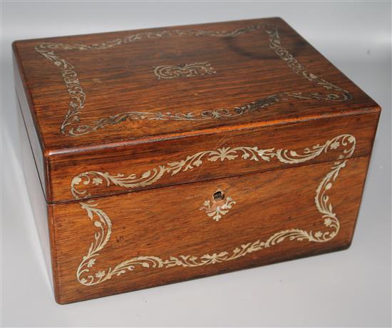 A rosewood work box